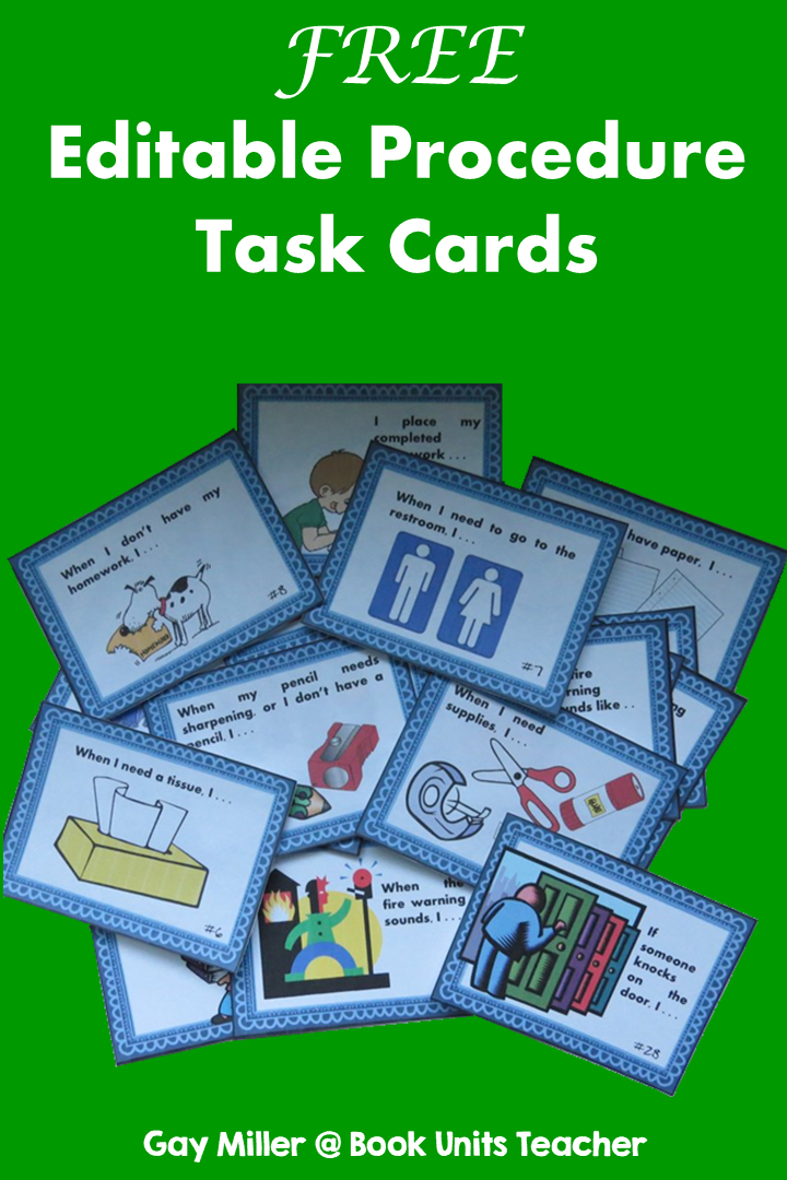 Free Editable Procedure Task Cards