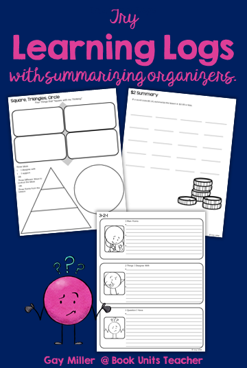 Get learning log summarizing organizers.