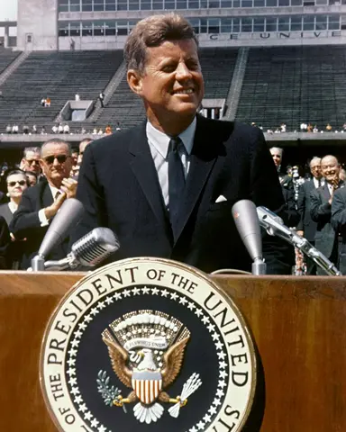 Kennedy giving a speech