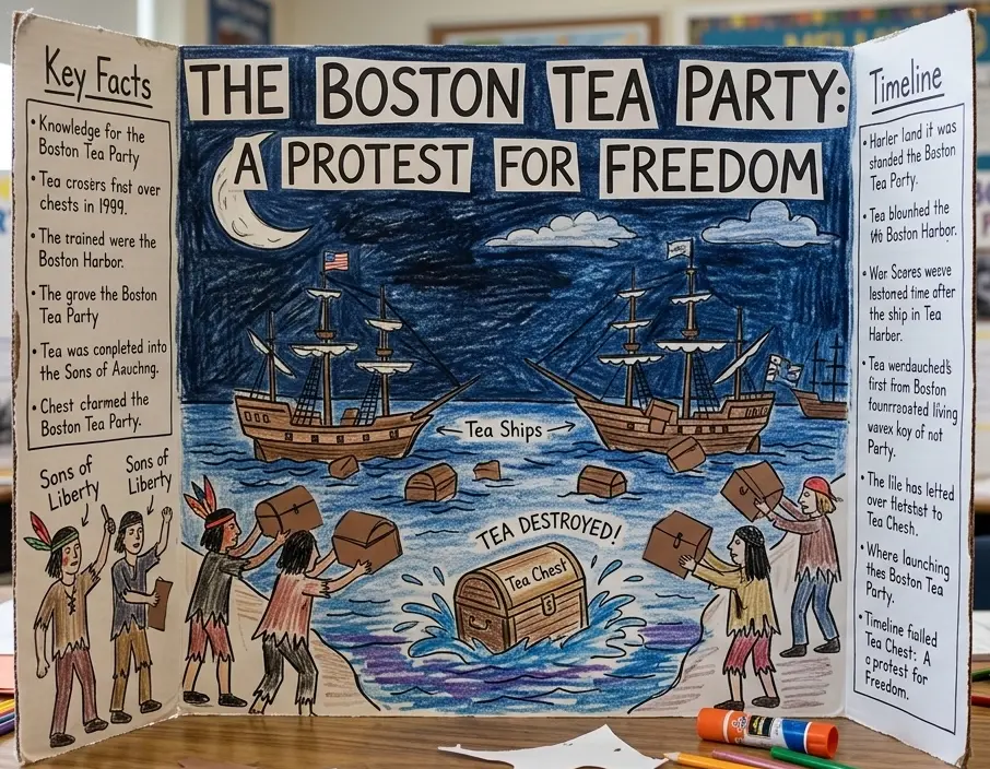 Boston Tea Party poster activity
