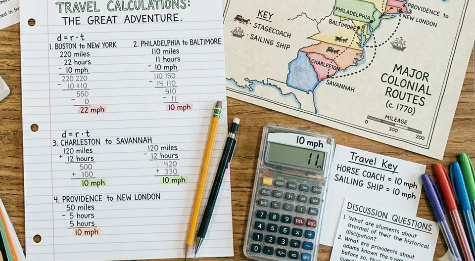 Colonial travel time activity