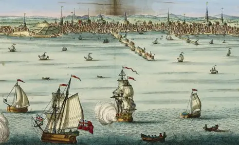 Map showing Massachusetts and Boston