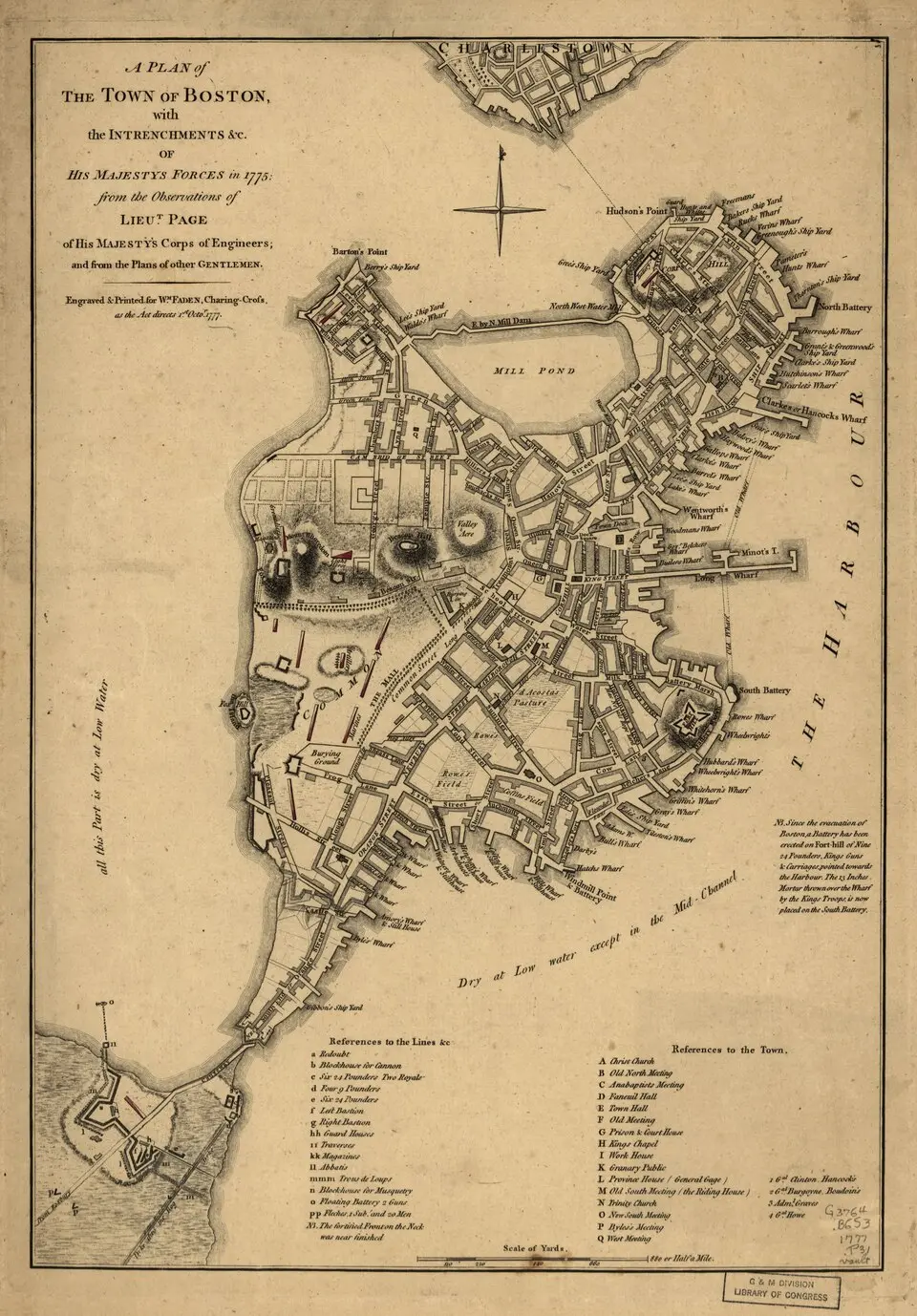 Map showing Boston on the Massachusetts coast