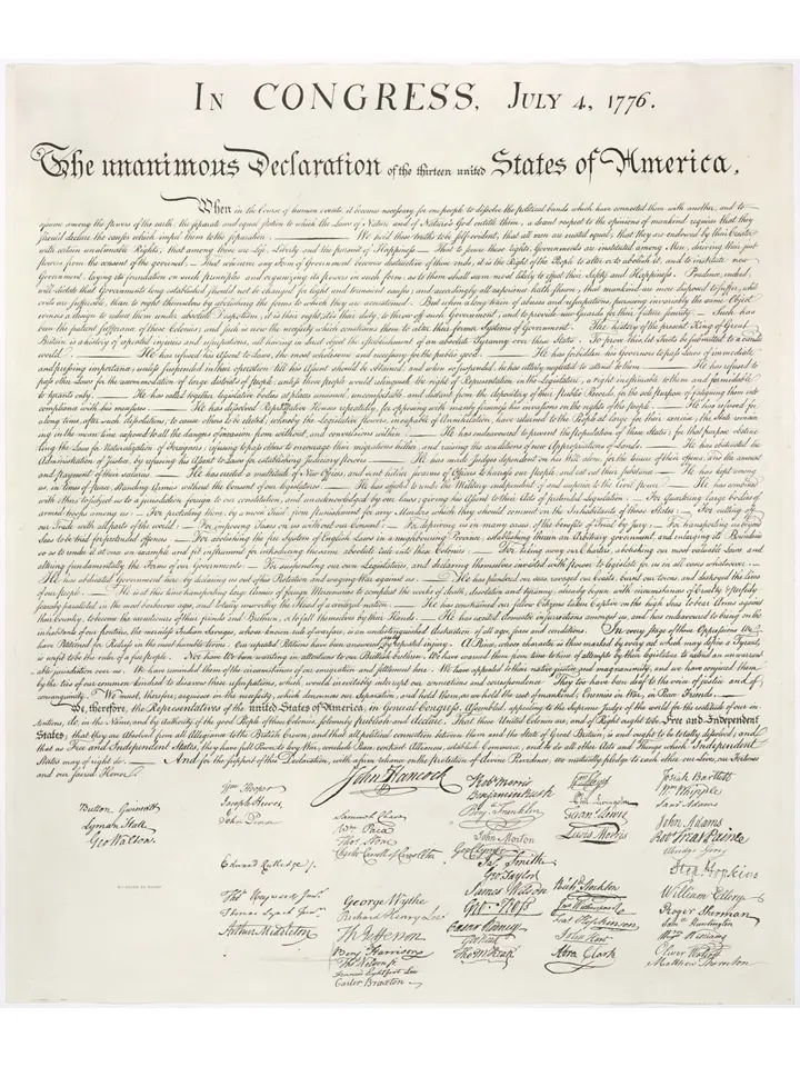 Illustration of the Declaration of Independence