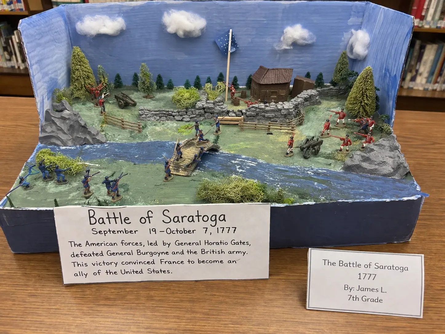Revolutionary War battle diorama