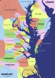 Map showing regions of Indigenous American Nations of the Northeast