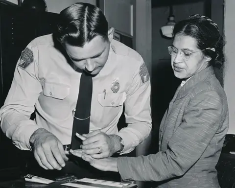 Rosa Parks being Fingerprinted