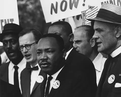 Martin Luther King Jr. leading peaceful marches