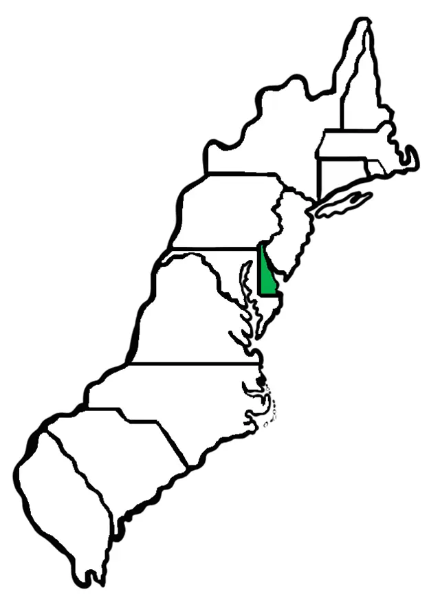 Map of Delaware Colony