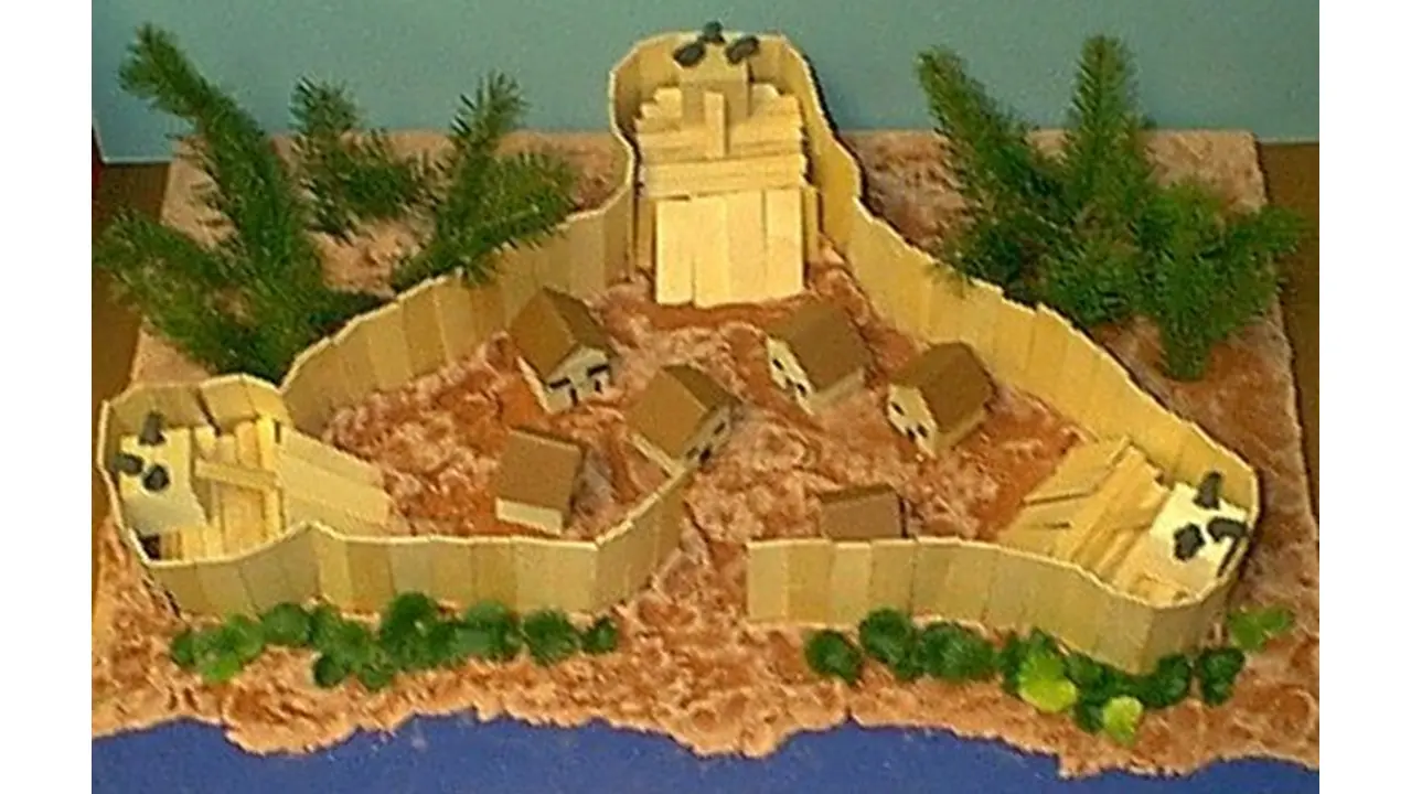 Jamestown fort diorama