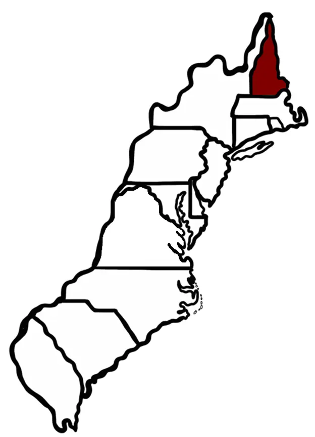 Map of New Hampshire Colony