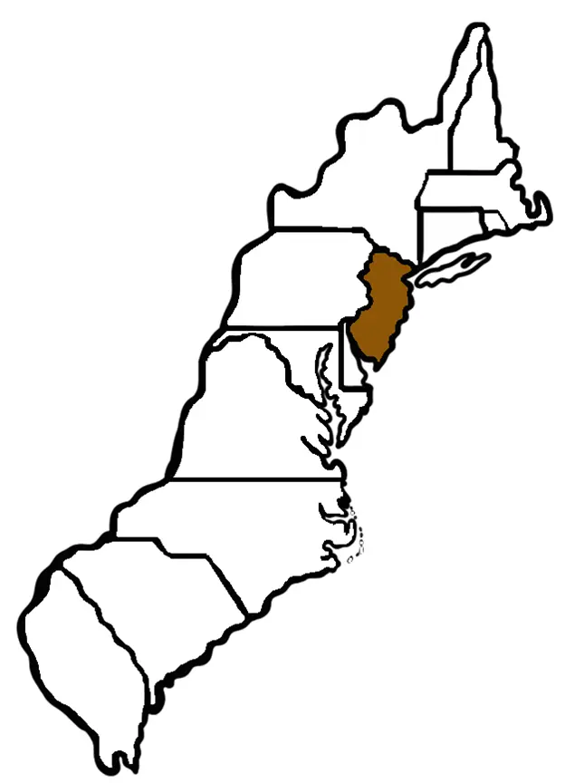 Map of New Jersey Colony