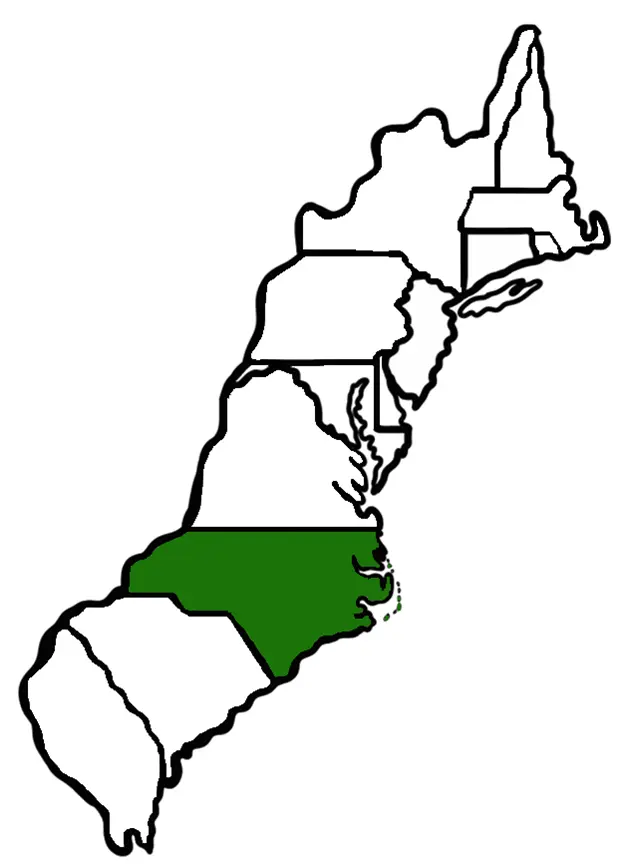Map of North Carolina Colony
