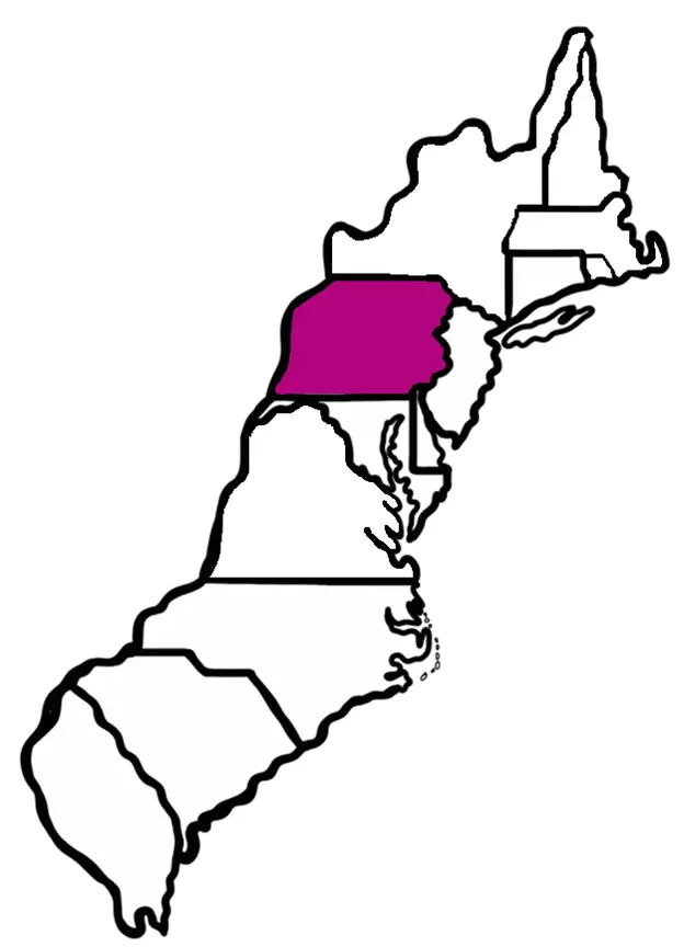 Map of Pennsylvania Colony