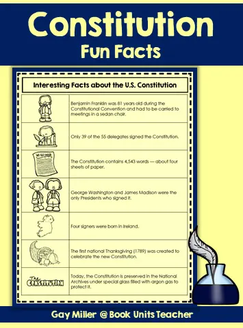 Constitution Activities for Upper Elementary Students