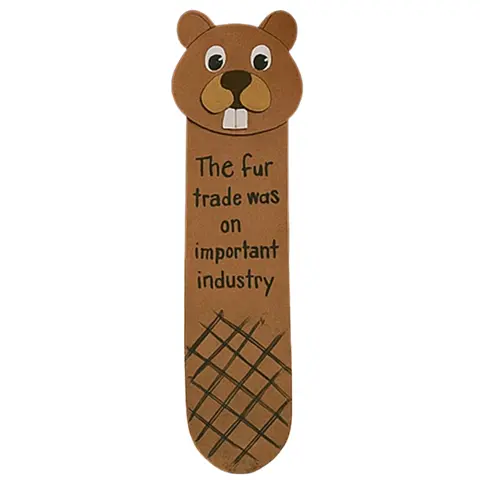 beaver tail bookmark craft