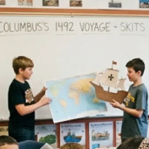 Christopher Columbus poem activity placeholder