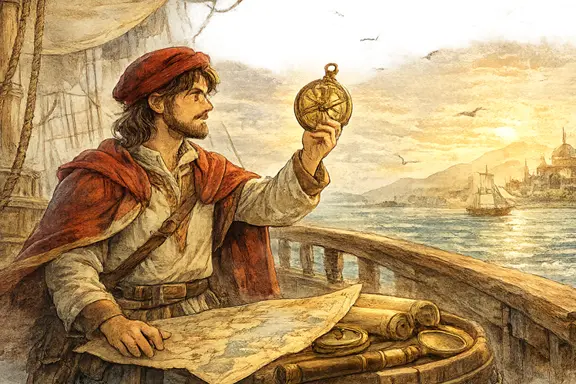 Spanish explorers illustration