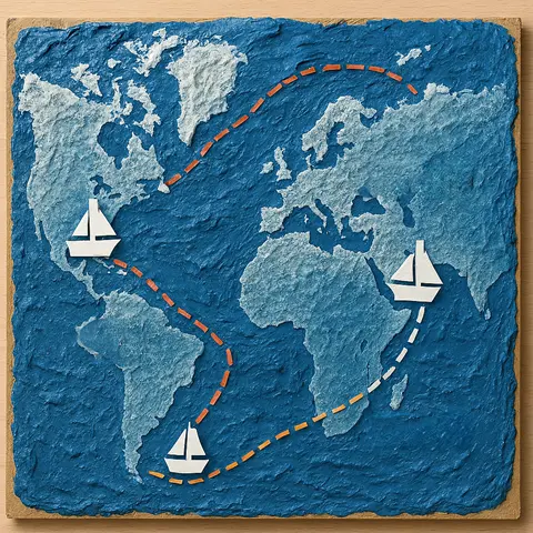model ocean with explorer routes