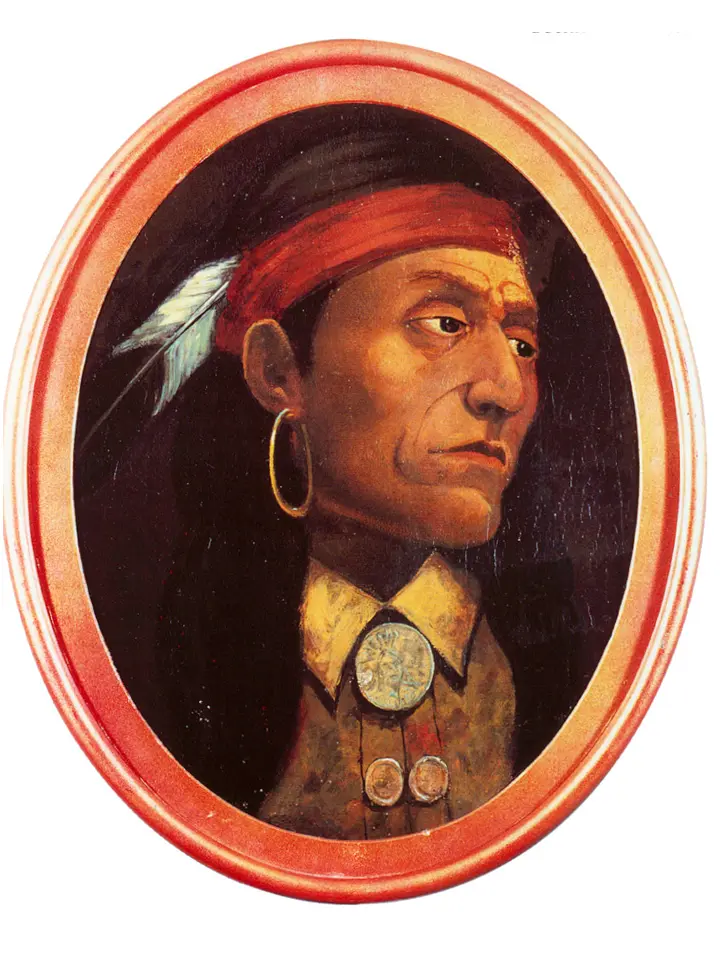 An artist’s idea of the Odawa leader Pontiac