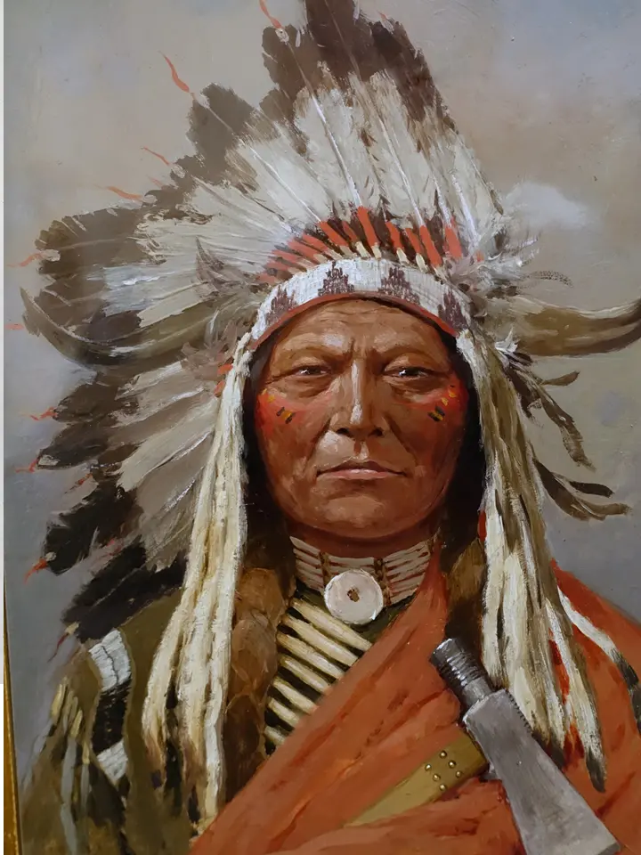 Henry Farny’s 1899 painting of Sitting Bull, based on a photograph