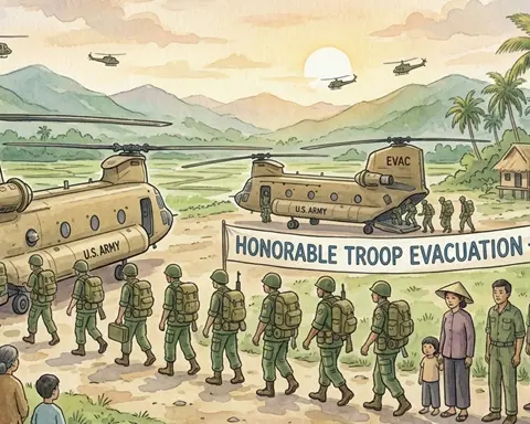 Helicopter evacuation during the Fall of Saigon