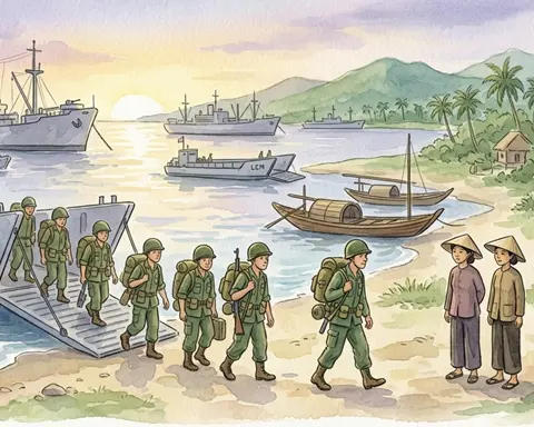 American troops arriving in Vietnam