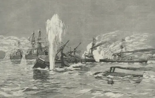 Shirmish between Armored Ships and Torpedo Boats, 1885