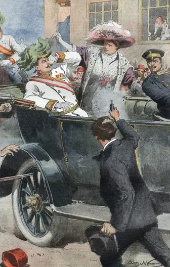 Painting of the Assassination of Ferdinand and Sophie