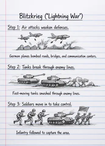 Blitzkrieg strategy diagram activity