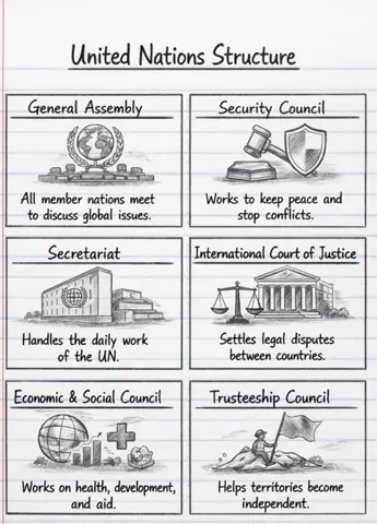 United Nations structure chart activity