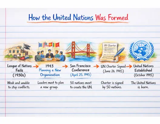 United Nations founding timeline activity