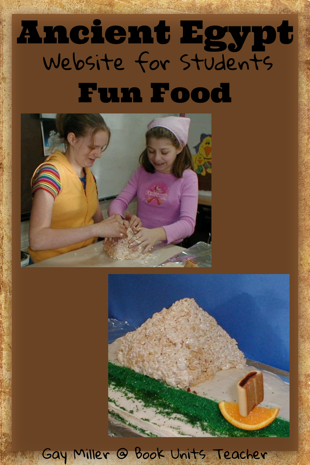 Pyramid Created from Rice Krispie Treats