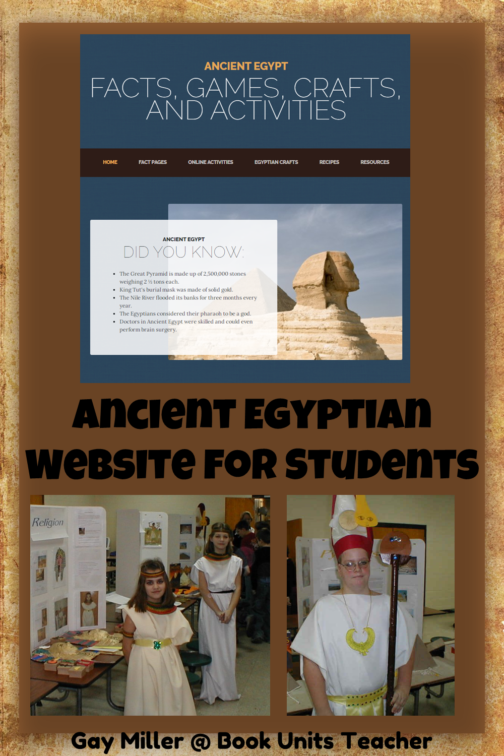 Great Website for Upper Elementary and Middle School Students about Ancient Egypt