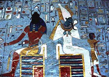 Gods Osiris and Khepri