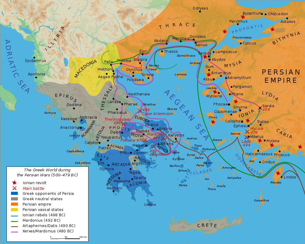  Map of the Greco Persian Wars
