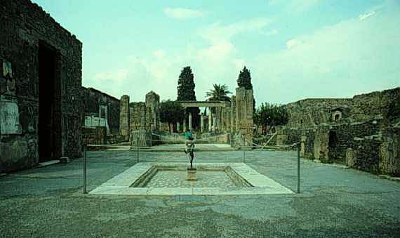 Pompeii. House of the Faun. Atruium (foreground)