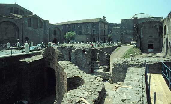 Baths of Diocletian - North palaestra from E -This was the largest of all baths.