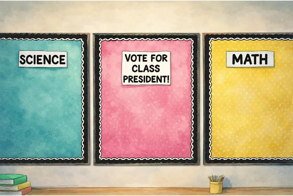 Using Fabric to Back Bulletin Boards