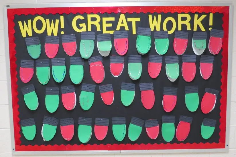 Christmas lights lift-the-flap writing bulletin board