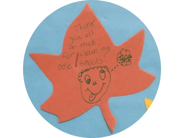 Student leaf close-up