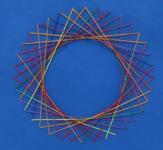 Second string art snowflake