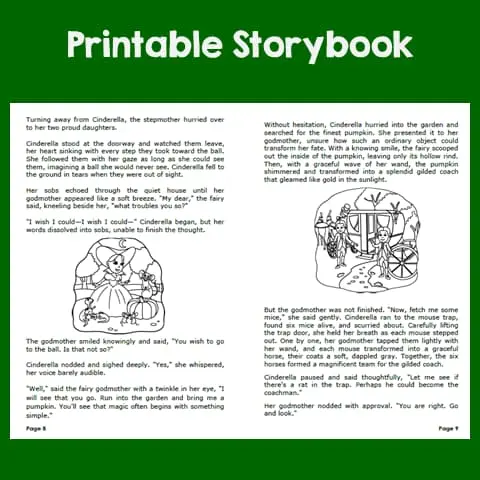 Cinderella Printable Storybook