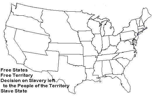 Map of US in 1860