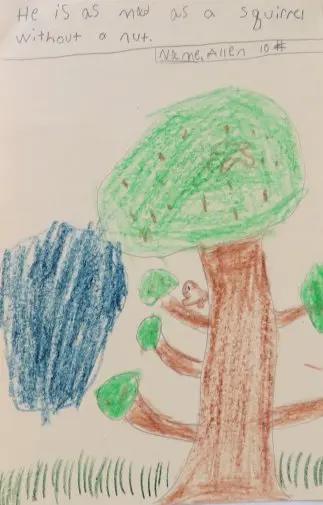 Student simile drawing