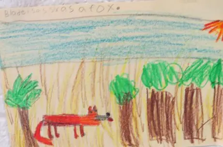 Student simile drawing