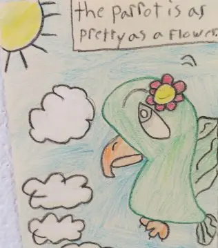 Student simile drawing