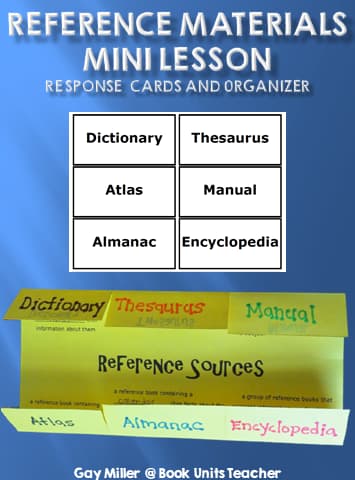 Reference Material Organizer and Response Cards