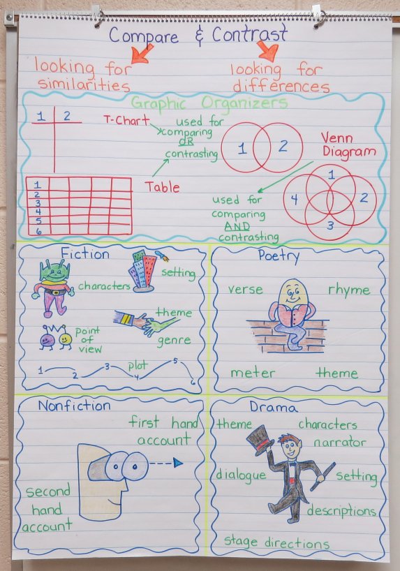 Compare and Contrast Anchor Chart
