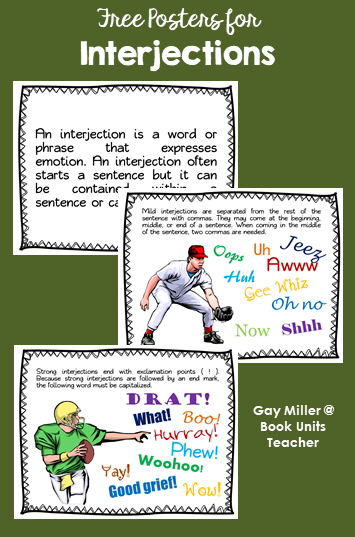 Activities for Teaching Interjections - Posters